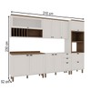 Cozinha Completa Luna 10 Portas 4 Gavetas com Vidro 100% Mdf Branco/Fosco - Genialflex