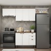 Cozinha Completa Iluminata 6 Portas 3 Gavetas 100% Mdf Branco/ébano - Genialflex