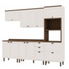 Cozinha Completa Iluminata 10 Portas 4 Gavetas 100% Mdf Branco/ébano - Genialflex