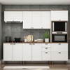 Cozinha Completa Iluminata 10 Portas 4 Gavetas 100% Mdf Branco/ébano - Genialflex
