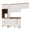 Cozinha Completa Luna 8 Portas 4 Gavetas 100% Mdf Branco Fosco - Genialflex