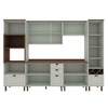 Cozinha Completa Ayla 11 Portas 5 Gavetas 100% Mdf com Vidro Verde Mint - Genialflex