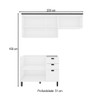 Cozinha Compacta Flora 6 Portas 3 Gavetas 100% Mdf Mint - Genialflex