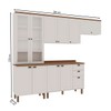 Cozinha Completa Iluminata 10 Portas 3 Gavetas 100% Mdf com Vidro Branco/ébano - Genialflex