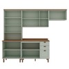 Cozinha Completa Iluminata 10 Portas 3 Gavetas 100% Mdf com Vidro Mint/ébano - Genialflex
