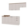 Cozinha Completa Iluminata 8 Portas 3 Gavetas 100% Mdf Branco/ébano - Genialflex