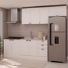 Cozinha Completa Iluminata 8 Portas 3 Gavetas 100% Mdf Branco/ébano - Genialflex