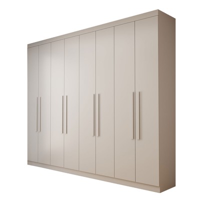 Guarda-Roupa Casal Bréscia 8 Portas 4 Gavetas Branco - Panorama Móveis