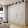 Guarda-Roupa Casal Bréscia 8 Portas 4 Gavetas Branco - Panorama Móveis