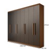 Guarda-Roupa Casal Bréscia 8 Portas 4 Gavetas Jatoba/Grafite - Panorama Móveis