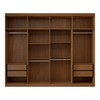 Guarda-Roupa Casal Bréscia 8 Portas 4 Gavetas Jatoba/Grafite - Panorama Móveis