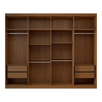 Guarda-Roupa Casal Bréscia 8 Portas 4 Gavetas Jatoba/Grafite - Panorama Móveis