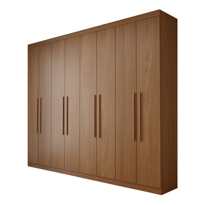 Guarda-Roupa Casal Bréscia 8 Portas 4 Gavetas Jatoba - Panorama Móveis
