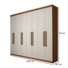 Guarda-Roupa Casal Bréscia 8 Portas 4 Gavetas Jatoba/Areia - Panorama Móveis
