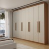 Guarda-Roupa Casal Bréscia 8 Portas 4 Gavetas Jatoba/Areia - Panorama Móveis
