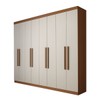 Guarda-Roupa Casal Bréscia 8 Portas 4 Gavetas Jatoba/Areia - Panorama Móveis