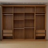 Guarda-Roupa Casal Bréscia 8 Portas 4 Gavetas Jatoba/Areia - Panorama Móveis