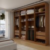 Guarda-Roupa Casal Bréscia 8 Portas 4 Gavetas Jatoba/Areia - Panorama Móveis