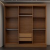Guarda-Roupa Casal Palermo 6 Portas 2 Gavetas com Espelho Jatoba/Areia - Panorama Móveis