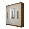 Guarda-Roupa Casal Palermo 6 Portas 2 Gavetas com Espelho Jatoba - Panorama Móveis