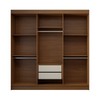 Guarda-Roupa Casal Palermo 6 Portas 2 Gavetas com Espelho Jatoba - Panorama Móveis