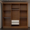 Guarda-Roupa Casal Palermo 6 Portas 2 Gavetas com Espelho Jatoba - Panorama Móveis