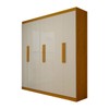 Guarda-Roupa Solteiro Sevilha 6 Portas 2 Gavetas 100% Mdf Naturale/Off White - Panorama Móveis