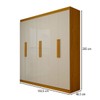 Guarda-Roupa Solteiro Sevilha 6 Portas 2 Gavetas 100% Mdf Naturale/Off White - Panorama Móveis