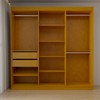 Guarda-Roupa Solteiro Sevilha 6 Portas 2 Gavetas 100% Mdf Naturale/Off White - Panorama Móveis