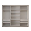 Guarda-Roupa Casal Genebra  3 Portas 4 Gavetas com Espelho Branco/Azul - Panorama Móveis
