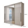 Guarda-Roupa Casal Genebra  3 Portas 4 Gavetas com Espelho Branco - Panorama Móveis