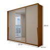 Guarda-Roupa Casal Mônaco 3 Portas 4 Gavetas com Espelho Freijó/Creme - Panorama Móveis
