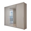 Guarda-Roupa Casal Mônaco 3 Portas 4 Gavetas com Espelho Branco - Panorama Móveis
