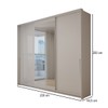 Guarda-Roupa Casal Mônaco 3 Portas 4 Gavetas com Espelho Branco - Panorama Móveis