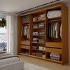 Guarda-Roupa Casal Mônaco 3 Portas 4 Gavetas com Espelho Freijó/Cinza - Panorama Móveis