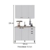 Cozinha Compacta Bariloche 6 Portas 2 Gavetas com Pés 100% Mdf Branco - Indékes
