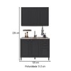 Cozinha Compacta Bariloche 6 Portas 2 Gavetas com Pés 100% Mdf Chumbo - Indékes