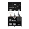 Cozinha Compacta Bariloche 6 Portas 2 Gavetas com Pés 100% Mdf Chumbo - Indékes