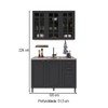 Cozinha Compacta Bariloche 6 Portas 2 Gavetas 3 Prateleiras com Vidro 100% Mdf Chumbo - Indékes