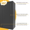 Cozinha Compacta Bariloche 6 Portas 2 Gavetas com Tampo e Pés 100% Mdf Chumbo - Indékes