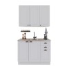 Cozinha Compacta Bariloche 6 Portas 2 Gavetas 100% Mdf Branco - Indékes