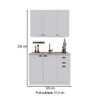 Cozinha Compacta Bariloche 6 Portas 2 Gavetas 100% Mdf Branco - Indékes
