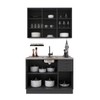 Cozinha Compacta Bariloche 6 Portas 2 Gavetas 100% Mdf Chumbo - Indékes