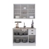 Cozinha Compacta Bariloche 6 Portas 2 Gavetas com Vidro 100% Mdf Branco - Indékes