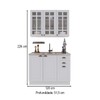 Cozinha Compacta Bariloche 6 Portas 2 Gavetas com Vidro 100% Mdf Branco - Indékes