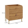 Mesa de Canto Curve 2 Portas Lamina Mel - Brv
