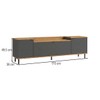 Rack para TV Até 40 Polegadas 3 Portas Br 55 Preto/Lamina Mel - Brv