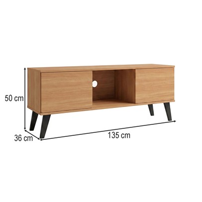 Rack para TV Até 50 Polegadas 2 Portas Br 363 Lamina Mel - Brv