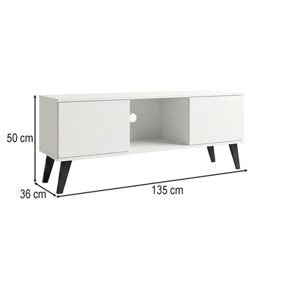 Rack para TV Até 50 Polegadas 2 Portas Br 363 Branco - Brv