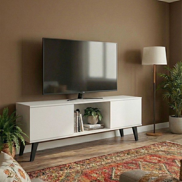 Rack para TV Até 50 Polegadas 2 Portas Br 363 Branco - Brv